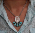 Ceramic Horse Turquoise Necklace
