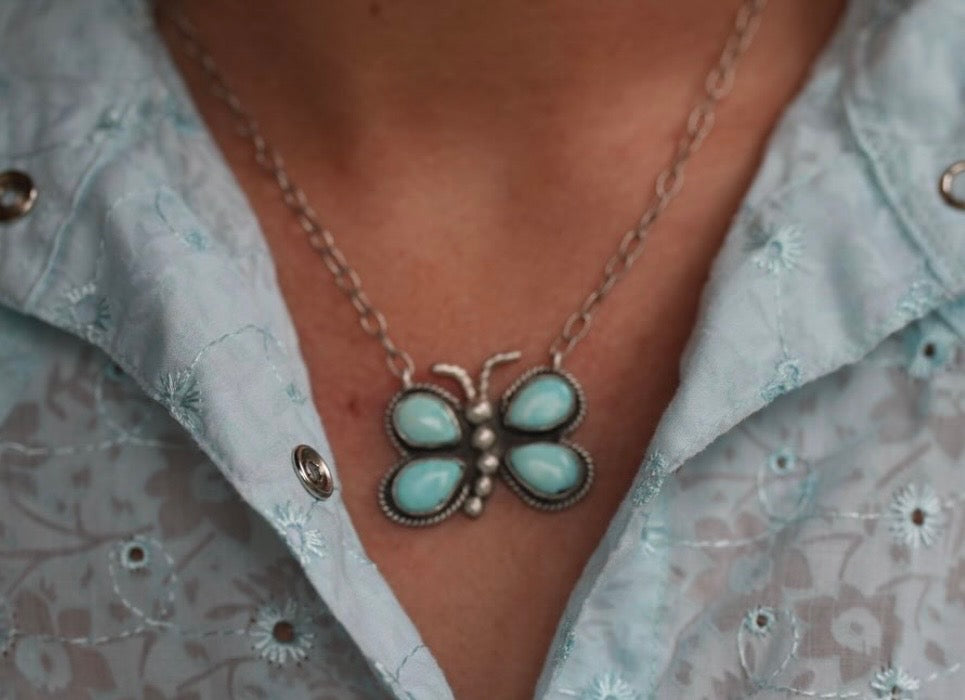Campitos Turquoise Butterfly Necklace